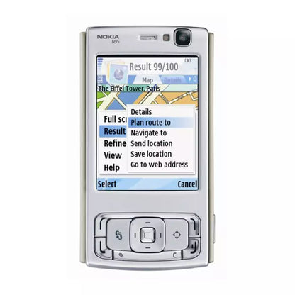 (Pre-Owned, Excellent) Nokia N95 With 5MP Autofocus Carl Zeiss Camera (Silver/Burgundy) (With New Housing) (90 Days Warranty)