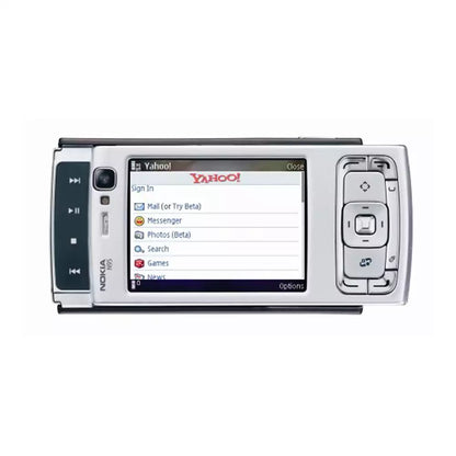 (Pre-Owned, Excellent) Nokia N95 With 5MP Autofocus Carl Zeiss Camera (Silver/Burgundy) (With New Housing) (90 Days Warranty)