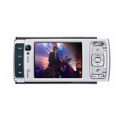 (Pre-Owned, Excellent) Nokia N95 With 5MP Autofocus Carl Zeiss Camera (Silver/Burgundy) (With New Housing) (90 Days Warranty)
