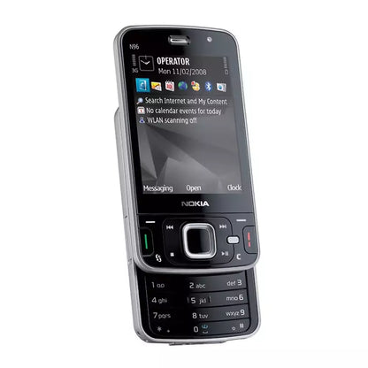 (Pre-Owned, Very Good) Nokia N96 Dual Slider Symbian Smartphone with 5MP Carl Zeiss Camera (16GB) (Black) (90 Days Warranty)