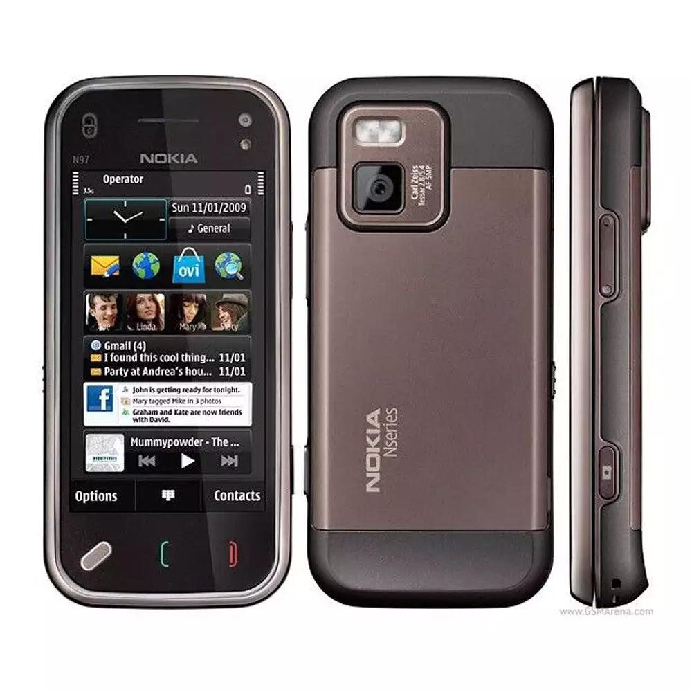 (Pre-Owned, Very Good) Nokia N97 Mini 8GB With Slide-Out QWERTY Keyboard, 5MP Carl Zeiss Camera (Garnet Brown)