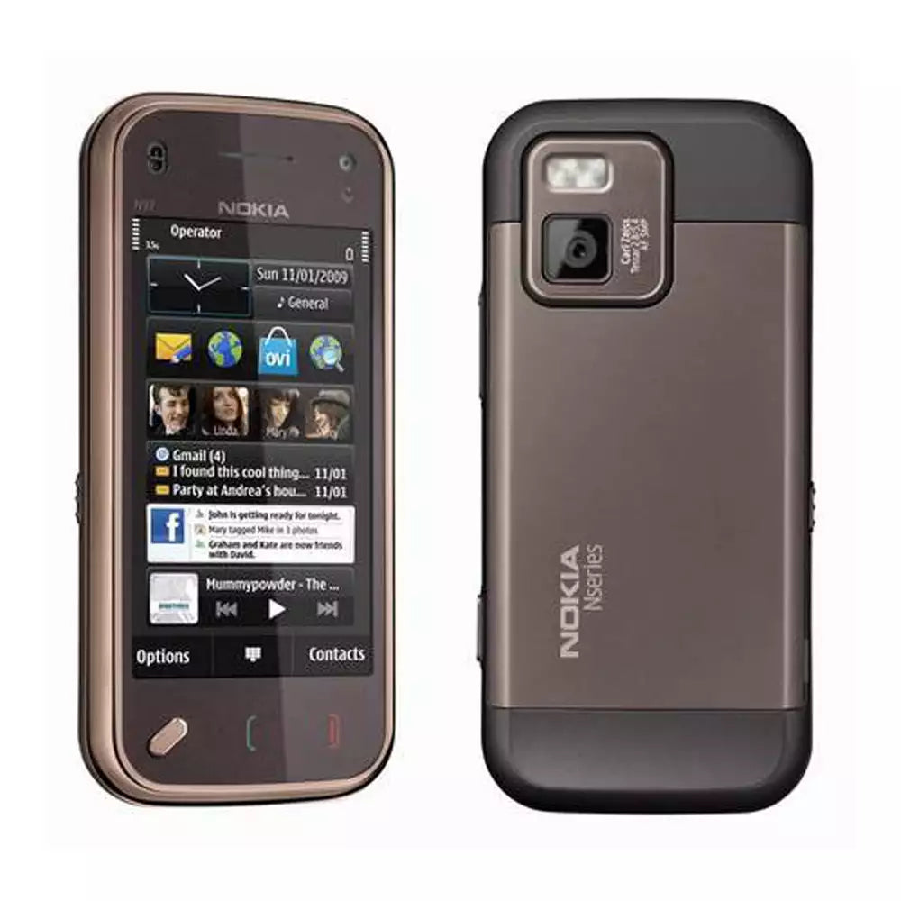 (Pre-Owned, Very Good) Nokia N97 Mini 8GB With Slide-Out QWERTY Keyboard, 5MP Carl Zeiss Camera (Garnet Brown)