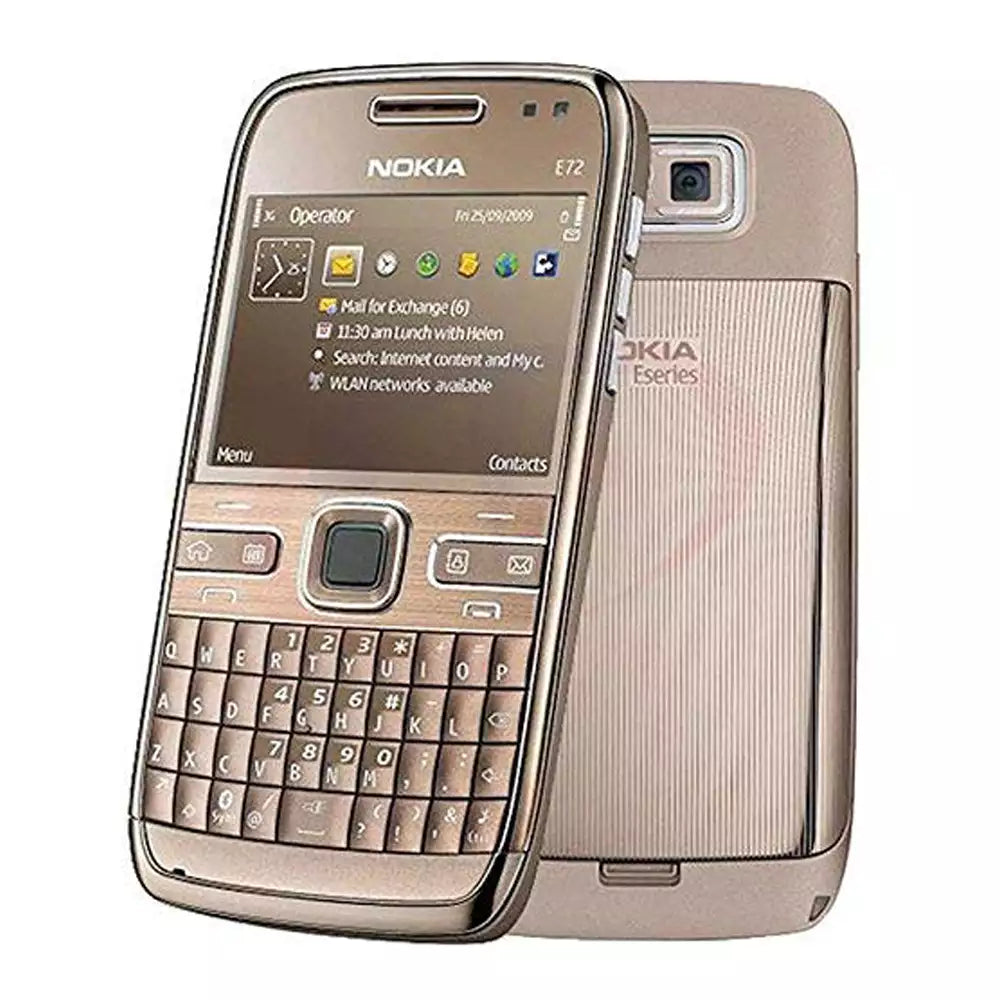 (Pre-Owned, Very Good) Nokia E72, 5MP Camera, Optical Trackpad, QWERTY Keyboard (Black) (FM Radio) (60 Days Warranty)