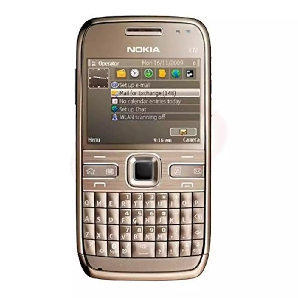 (Pre-Owned, Very Good) Nokia E72, 5MP Camera, Optical Trackpad, QWERTY Keyboard (Black) (FM Radio) (60 Days Warranty)