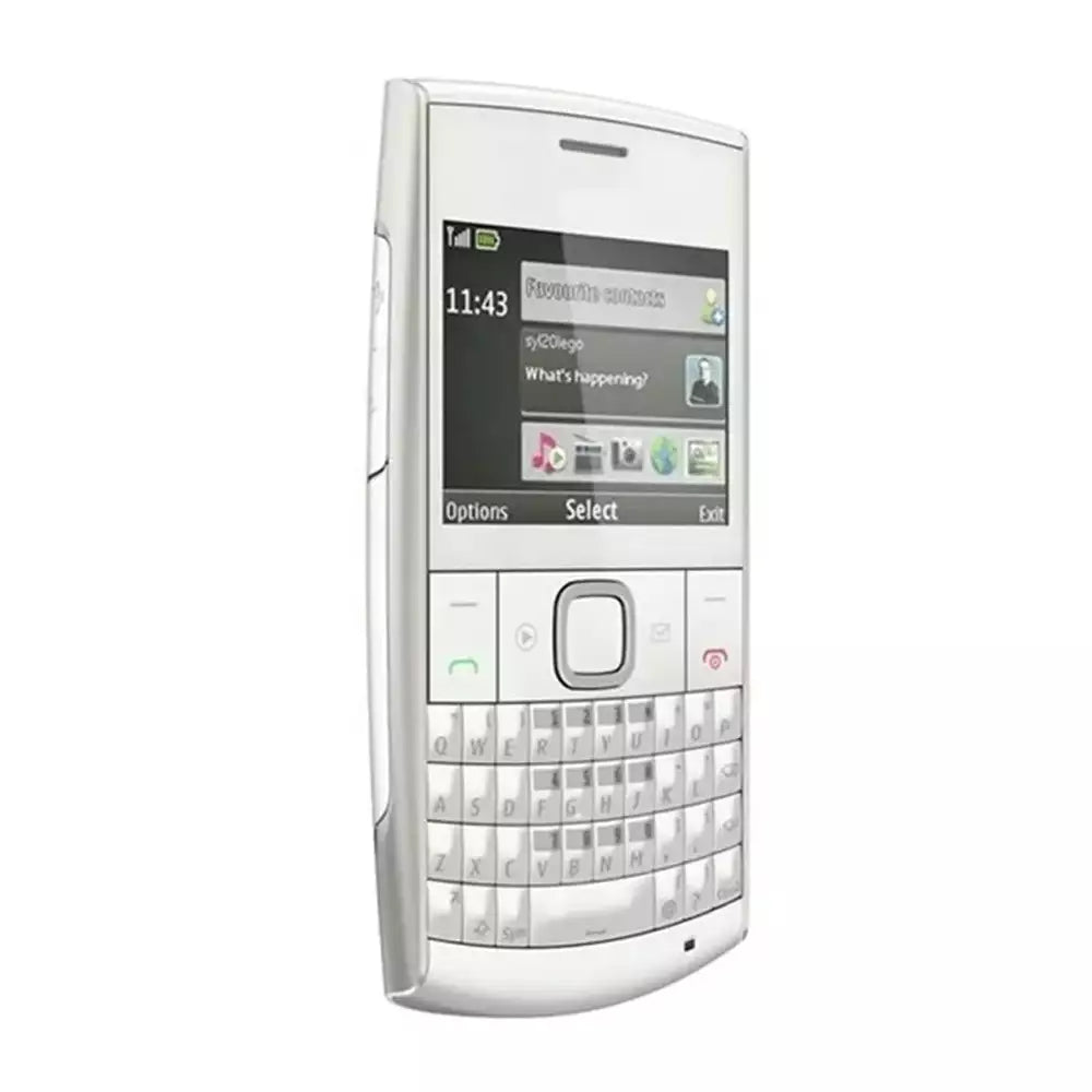 (Pre-Owned, Excellent) Nokia X2-01 With Physical QWERTY Keyboard (White) (90 Days Warranty) (With New Housing)