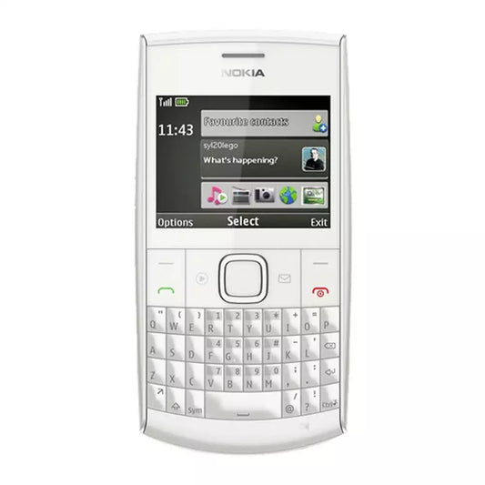 (Pre-Owned, Excellent) Nokia X2-01 With Physical QWERTY Keyboard (White) (90 Days Warranty) (With New Housing)
