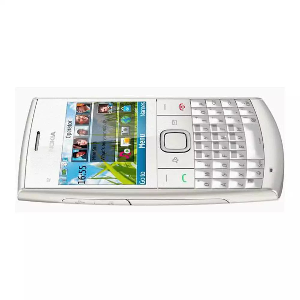 (Pre-Owned, Excellent) Nokia X2-01 With Physical QWERTY Keyboard (White) (90 Days Warranty) (With New Housing)