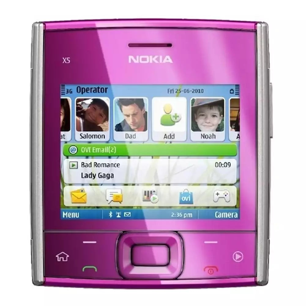 (Pre-Owned, Good) Nokia X5-01 Slider Phone With Physical QWERTY keyboard and 5MP Camera (90 Days Warranty)