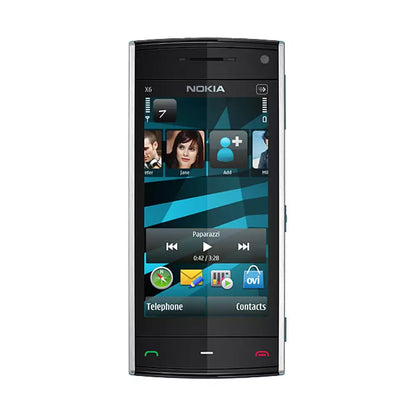(Pre-Owned, Good) Nokia X6 Symbian Smartphones With 5MP Camera and Touch Display (8GB) (Blue) (60 Days Warranty)