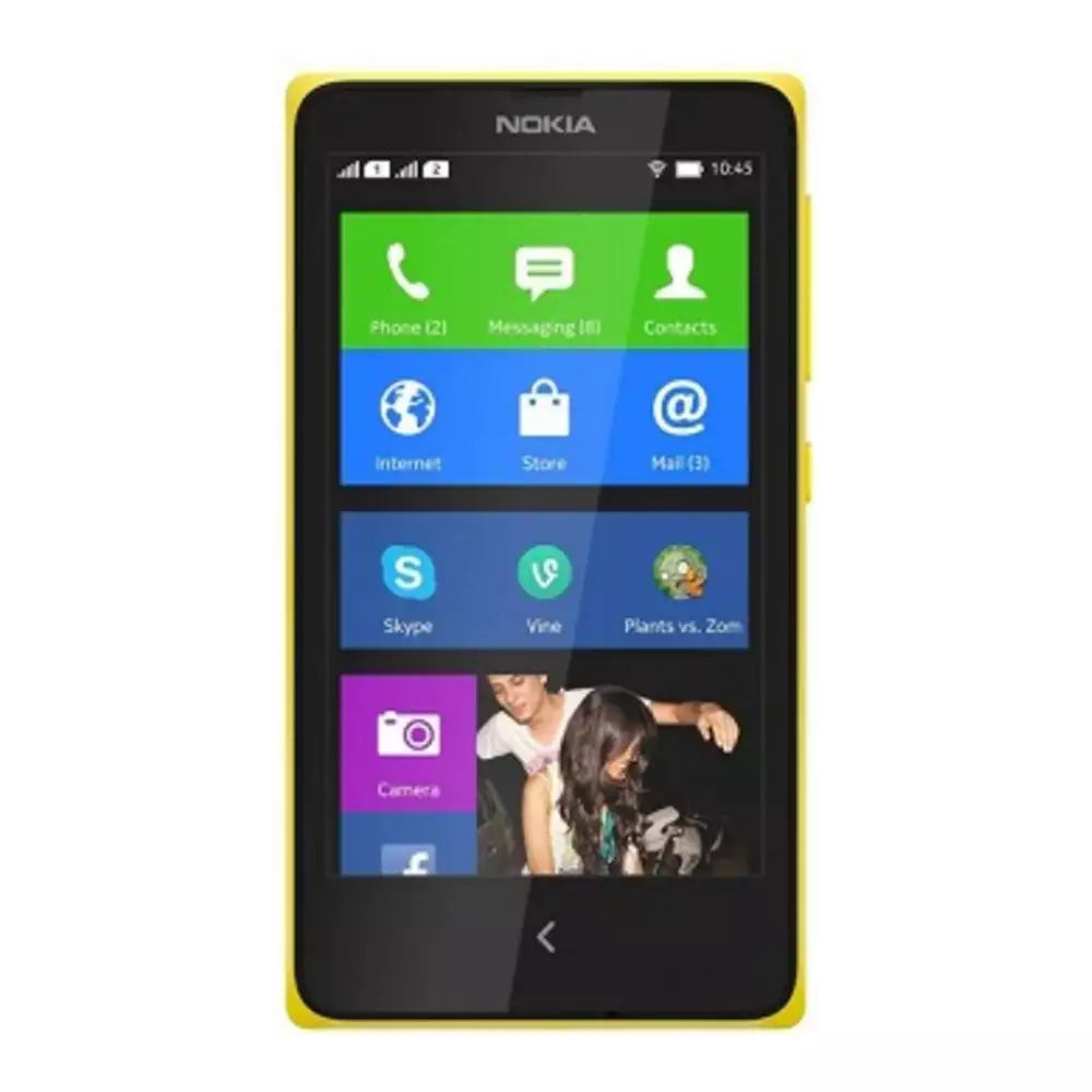 (Open Box) Nokia X "First Nokia Android Smartphone" (Yellow) (120 Days Warranty) (Comes With Original Box and Accessories)