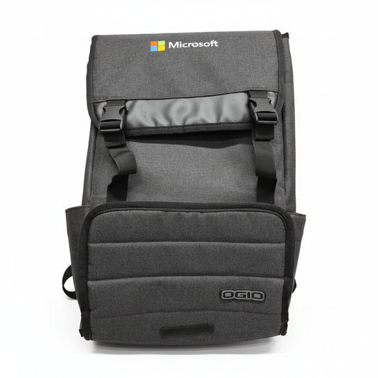 (New/Unused/Sealed) Microsoft OGIO Slalom Gray Premium Laptop Backpack (Gray) (Manufactured By OGIO For Microsoft) (12 Months Warranty)