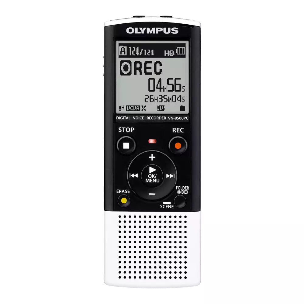 (Pre-Owned, Very Good) Olympus VN-8500PC Voice Recorder (1GB) (Black & White) (60 Days Warranty) + In-Ear Earphones