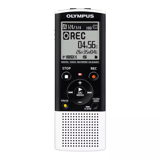 (Pre-Owned, Very Good) Olympus VN-8500PC Voice Recorder (1GB) (Black & White) (60 Days Warranty) + In-Ear Earphones