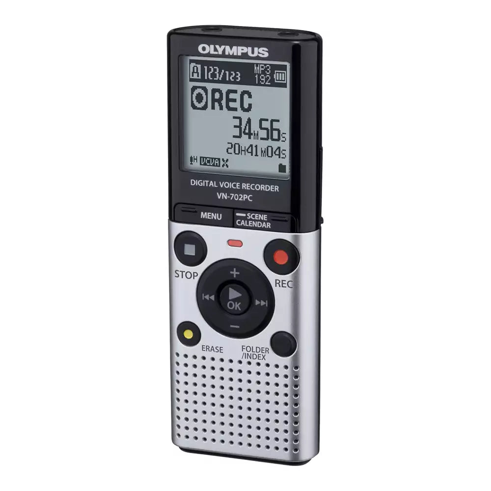 (Pre-Owned, Good) Olympus VN-702PC Digital Voice Recorder (2GB) (Silver and Black) (90 Days Warranty)