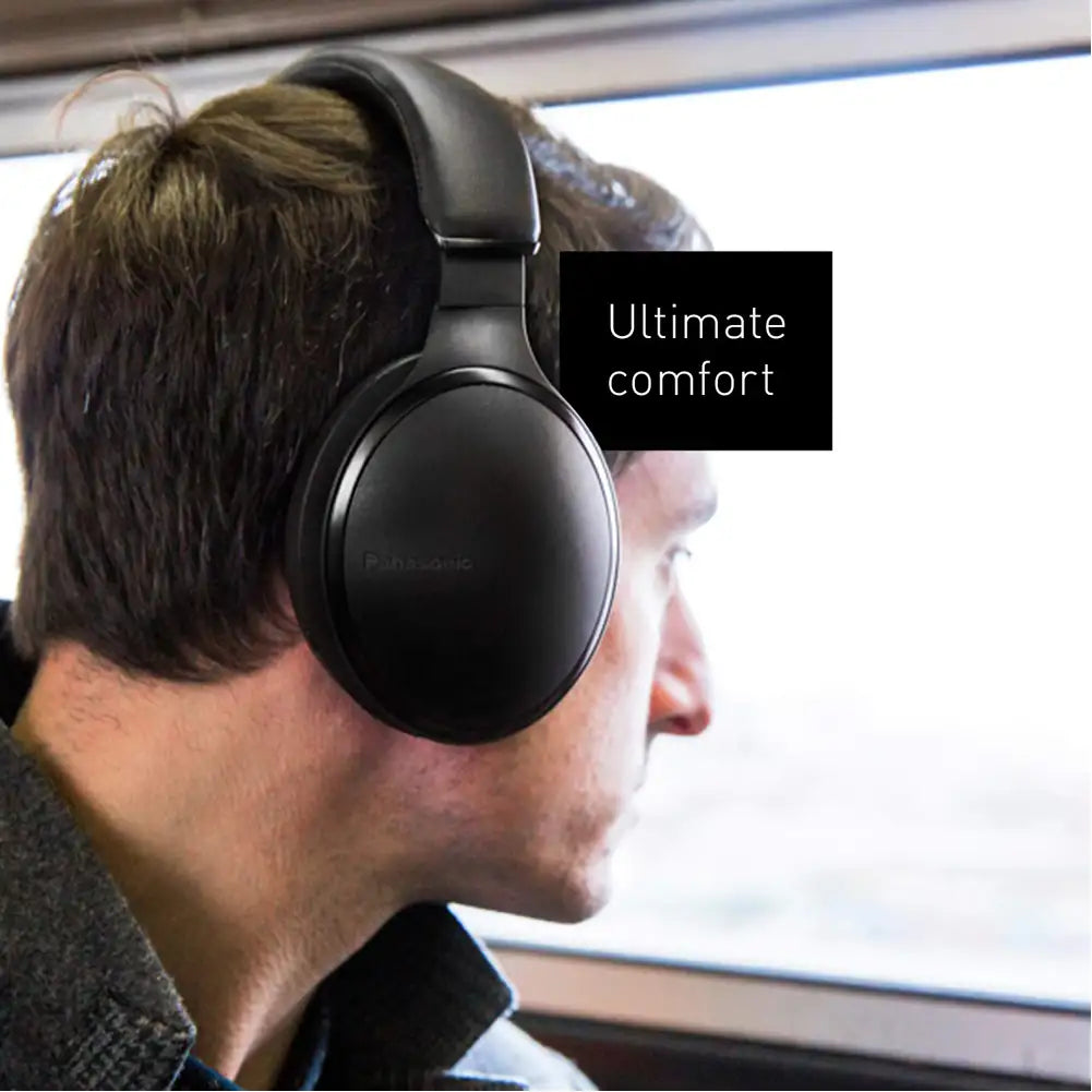(Pre-Owned, Good) Panasonic Premium Hi-Res Wireless Headphones (RP-HD605N-K) Noise Cancelling Bluetooth Over The Ear Headphone (Black) (60 Days Warranty)
