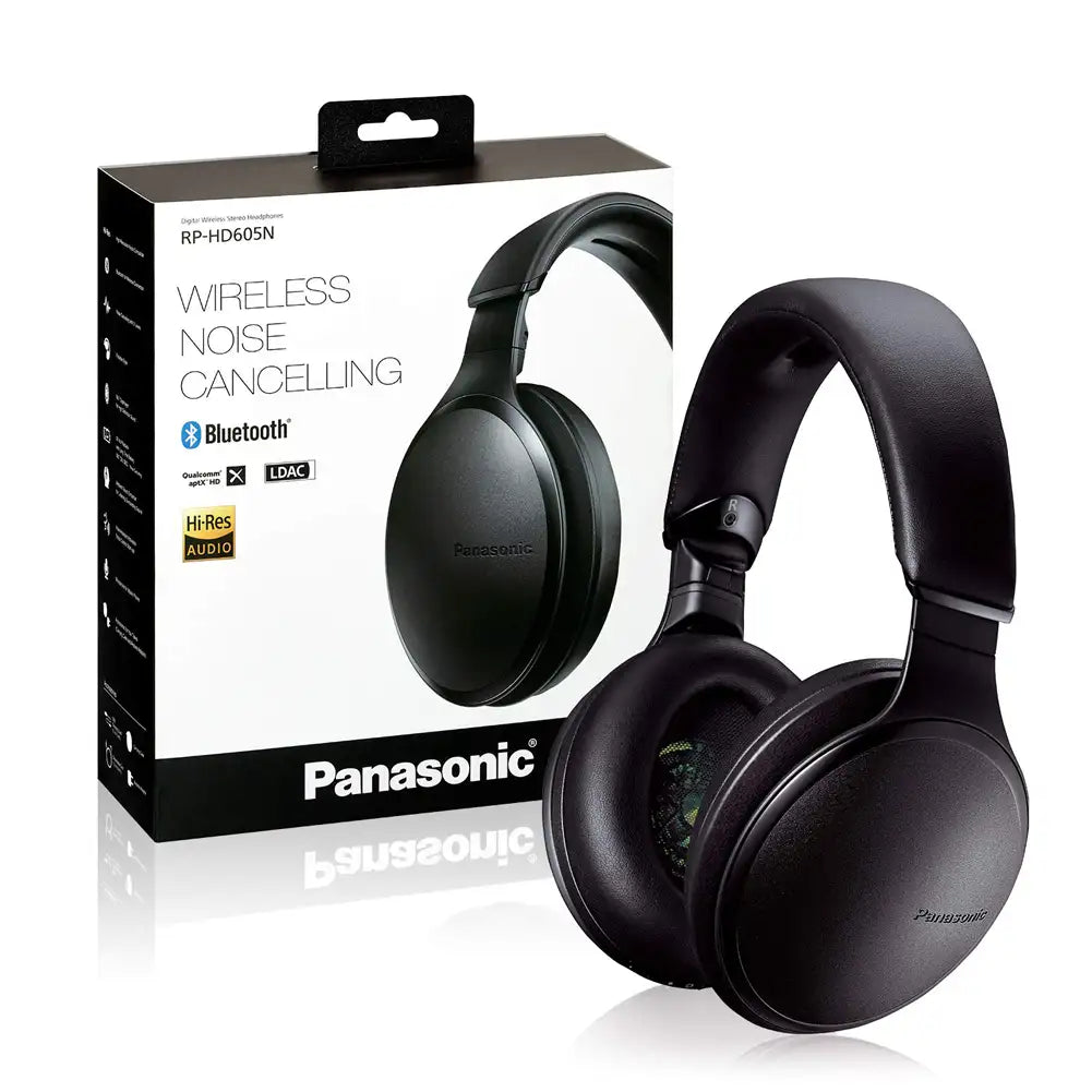 (Pre-Owned, Good) Panasonic Premium Hi-Res Wireless Headphones (RP-HD605N-K) Noise Cancelling Bluetooth Over The Ear Headphone (Black) (60 Days Warranty)