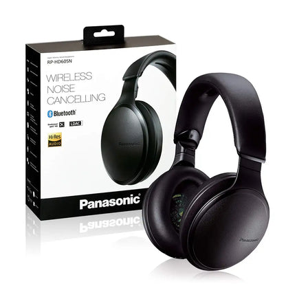 (Pre-Owned, Good) Panasonic Premium Hi-Res Wireless Headphones (RP-HD605N-K) Noise Cancelling Bluetooth Over The Ear Headphone (Black) (60 Days Warranty)