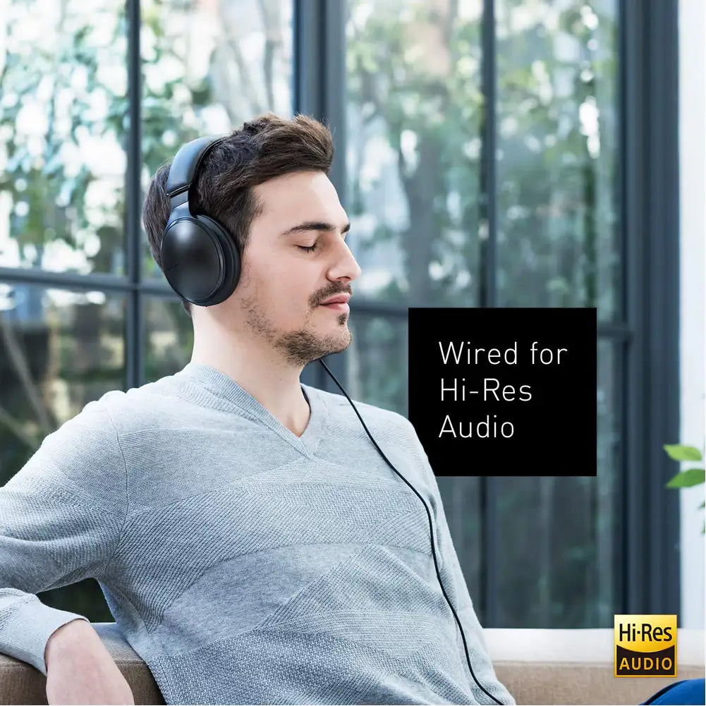 (Pre-Owned, Good) Panasonic Premium Hi-Res Wireless Headphones (RP-HD605N-K) Noise Cancelling Bluetooth Over The Ear Headphone (Black) (60 Days Warranty)