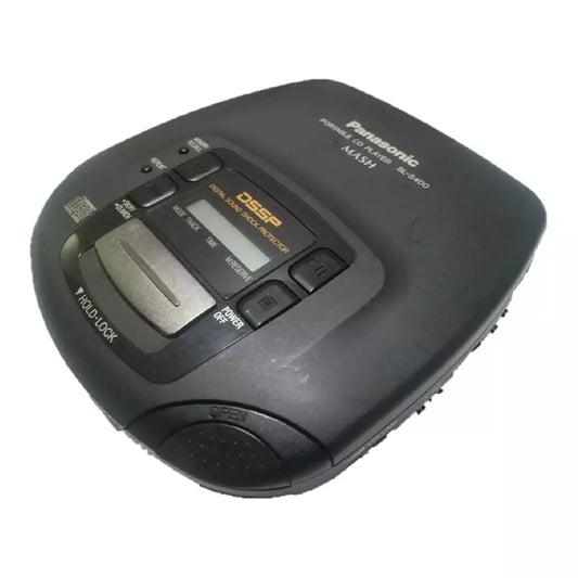 (Pre-Owned, Good) Panasonic SL-S400 Portable CD Player, High Quality Build, Works On AA Battery (Black) (60 Days Warranty)
