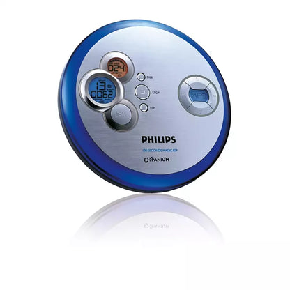 (New/Unused/Sealed) Philips EXP-2461 Portable CD Player With Dynamic Bass Boost and Magic ESP (Silver and Blue) (With Original Retail Packaging) + 1 Free Music CD (90 Days Warranty)