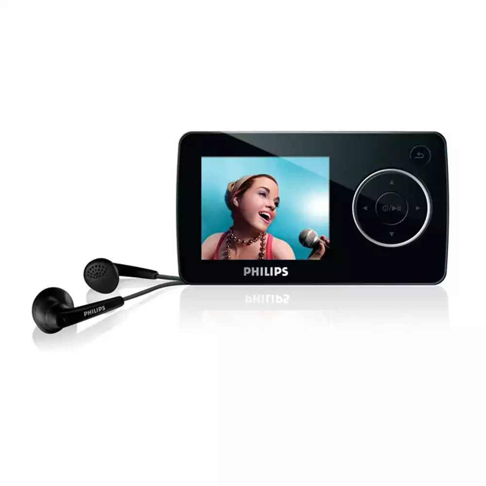 (Pre-Owned, Good) Philips GoGear SA6025 MP3/MP4 Player With VIVO In-Ear Earphones (2GB) (Black) (60 Days Warranty)