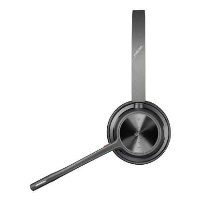 (Open Box) Poly (By Plantronics) Voyager 4320 UC Wireless On Ear Headset + Charge Stand, Bluetooth and USB-C Connectivity (Boom Mic) (PC, Mac) (6 Months Warranty)