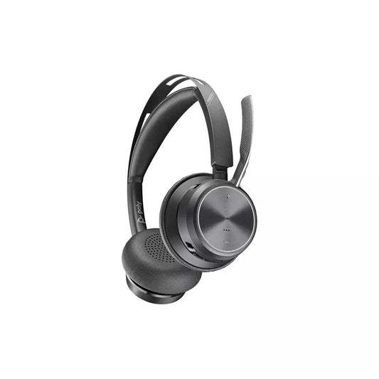 (Open Box) Poly (By Plantronics) Voyager Focus 2 UC USB-C On Ear Headset, Bluetooth and USB-C Connectivity (Boom Mic, ANC) (PC, Mac) (6 Months Warranty)