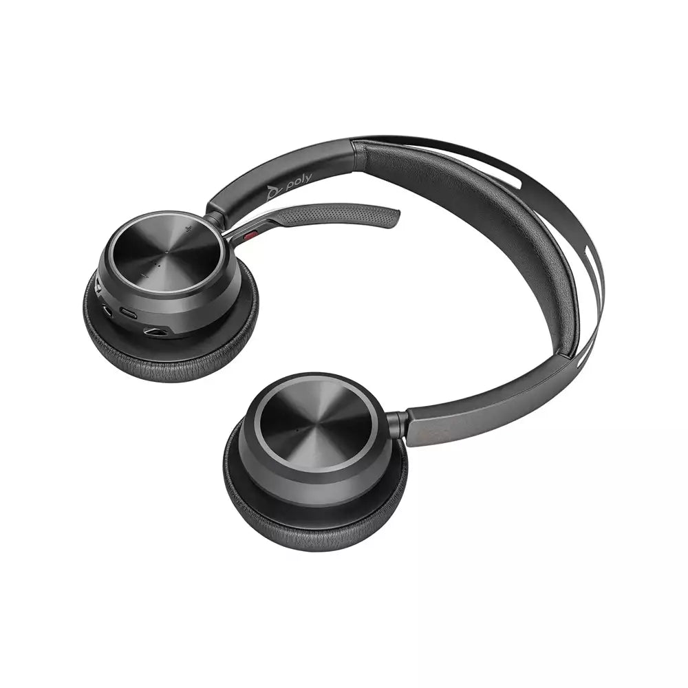 (Open Box) Poly (By Plantronics) Voyager Focus 2 UC USB-C On Ear Headset, Bluetooth and USB-C Connectivity (Boom Mic, ANC) (PC, Mac) (6 Months Warranty)