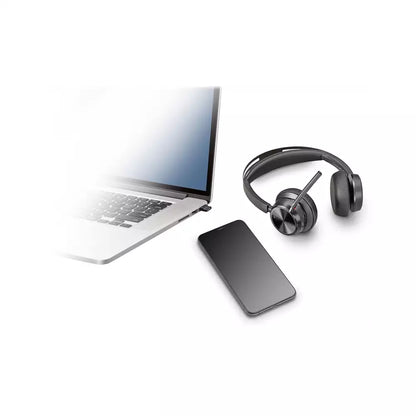 (Open Box) Poly (By Plantronics) Voyager Focus 2 UC USB-C On Ear Headset, Bluetooth and USB-C Connectivity (Boom Mic, ANC) (PC, Mac) (6 Months Warranty)