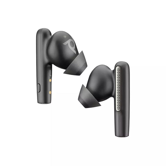 Poly (By Plantronics) Voyager Free 60 UC True Wireless Earbuds, In-Ear W/Noise-Canceling Mic (Bluetooth and 5.8GHz Adapter) (Black) (6 Months Warranty)