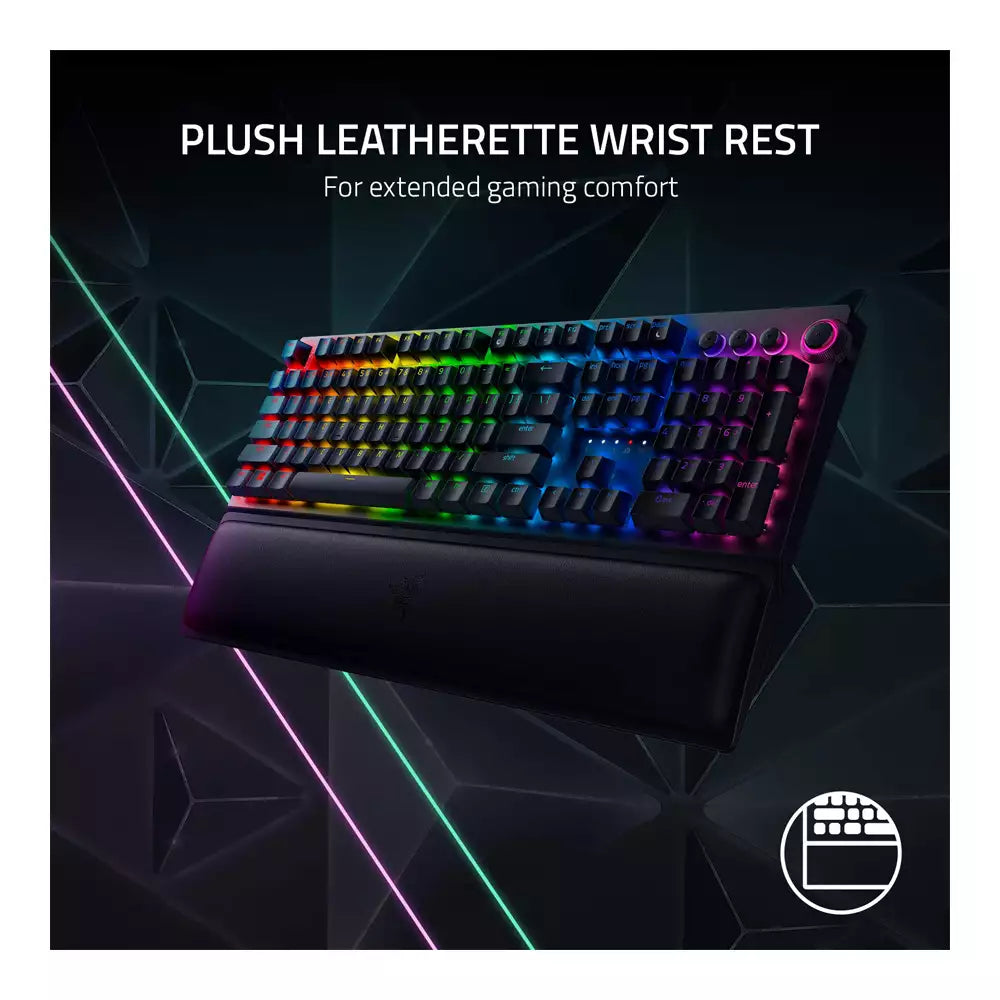 (Open Box) Razer BlackWidow V3 Pro Mechanical Wireless Gaming Keyboard With (Green Mechanical Switches/Yellow Mechanical Switches), Chroma RGB Lighting (Black) (12 Months Warranty)
