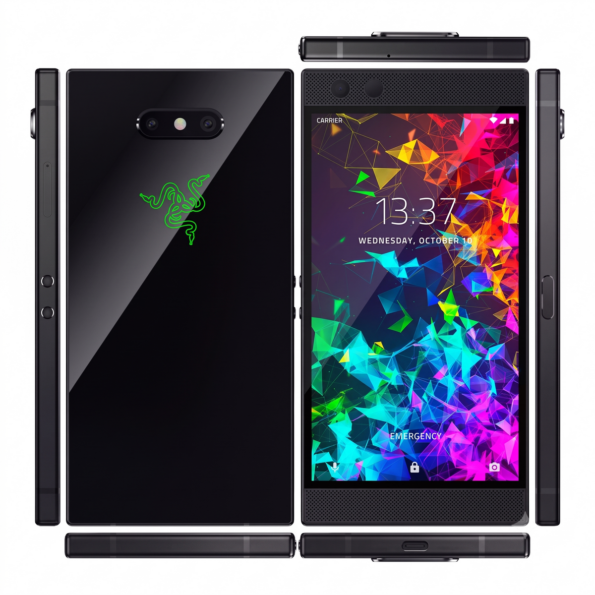 (Pre-Owned, Excellent) Razer Phone 2 With RGB Chroma, 120Hz IGZO IPS Display, THX Stereo Speakers (8GB, 64GB) (Black) (90 Days Warranty)