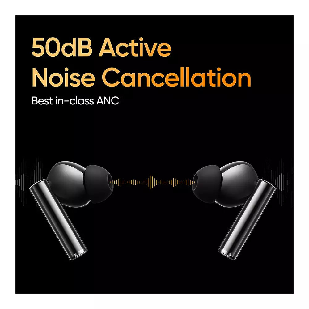 (Pre-Owned, Very Good) Realme Buds Air 5 Pro Truly Wireless in-Ear Earbuds with 50dB ANC, Dual Coaxial Drivers, 360° Spatial Audio Effect, LDAC HD Audio, Upto 40Hrs Battery (Biege) (60 Days Warranty)