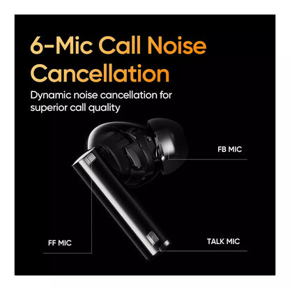 (Pre-Owned, Very Good) Realme Buds Air 5 Pro Truly Wireless in-Ear Earbuds with 50dB ANC, Dual Coaxial Drivers, 360° Spatial Audio Effect, LDAC HD Audio, Upto 40Hrs Battery (Biege) (60 Days Warranty)