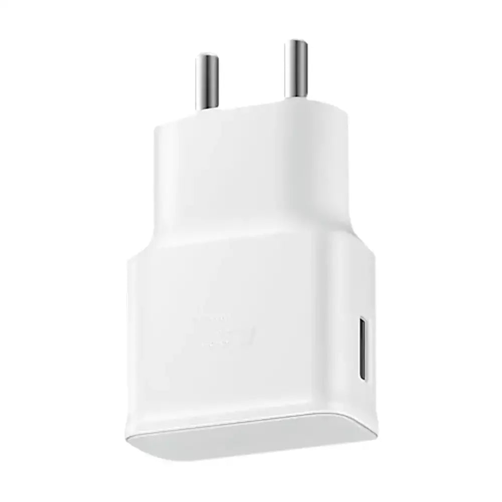 (Pre-Owned, Very Good) Samsung 15W Adaptive Fast Charging USB-A Power Adapter + 1M USB-C and 1M Micro-USB Cable Combo (White) (60 Days Warranty)