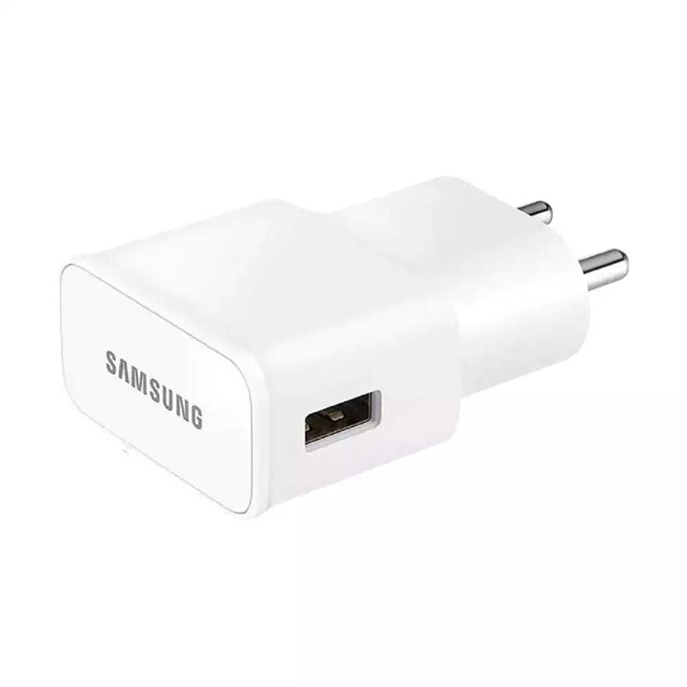 (Pre-Owned, Very Good) Samsung 15W Adaptive Fast Charging USB-A Power Adapter + 1M USB-C and 1M Micro-USB Cable Combo (White) (60 Days Warranty)