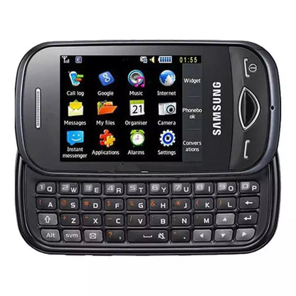 (Pre-Owned, Good) Samsung Corby Plus (B3410) With Slide-Out QWERTY keyboard (Black) (90 Days Warranty)