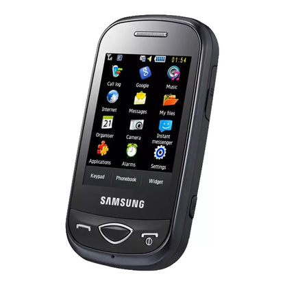 (Pre-Owned, Good) Samsung Corby Plus (B3410) With Slide-Out QWERTY keyboard (Black) (90 Days Warranty)