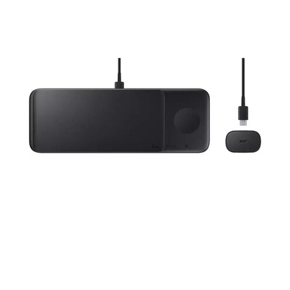(Pre-Owned, Very Good) Samsung Fast Wireless Charger Trio Pad 9W, Qi Wireless Charger , Charge Up To 3 Devices At Once Compatible For Galaxy Smartphones, iPhones, Earphones and Watches (Black) (90 Days Warranty)