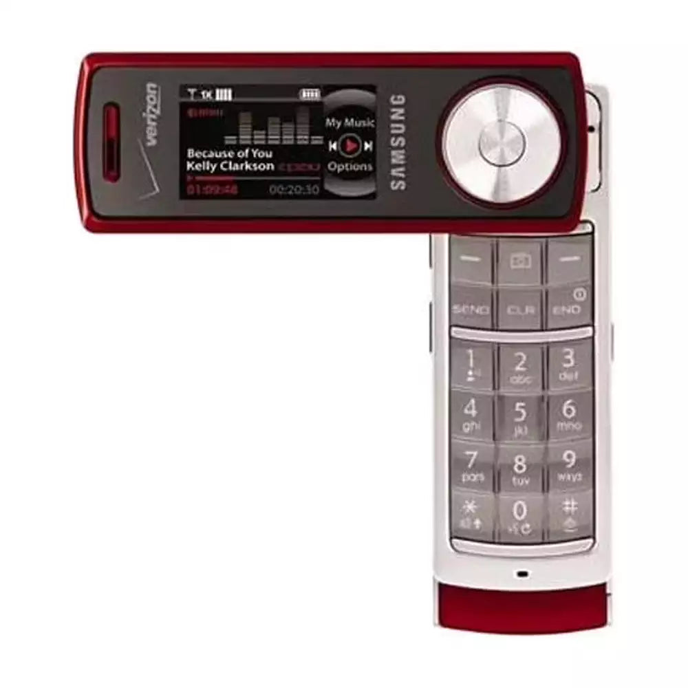 (Pre-Owned, Good) Samsung Juke Flip-Out Style Music Phone With Scroll Wheel Navigation (2GB) (Blue) (No SIM Slot)