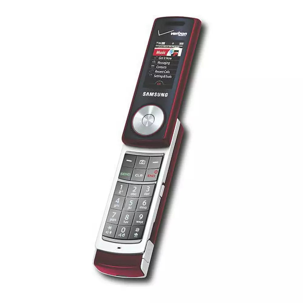 (Pre-Owned, Good) Samsung Juke Flip-Out Style Music Phone With Scroll Wheel Navigation (2GB) (Blue) (No SIM Slot)