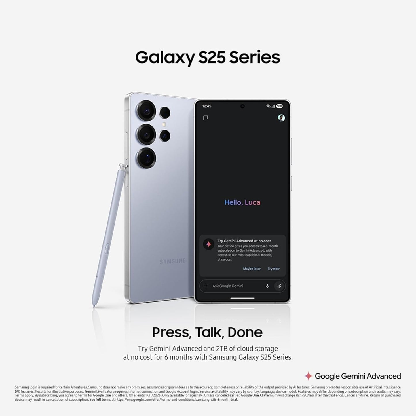 (Open Box) Samsung Galaxy S25 Ultra 200MP Camera, S Pen Included (Titanium White Silver) (12GB, 256GB) (10 Months Warranty)