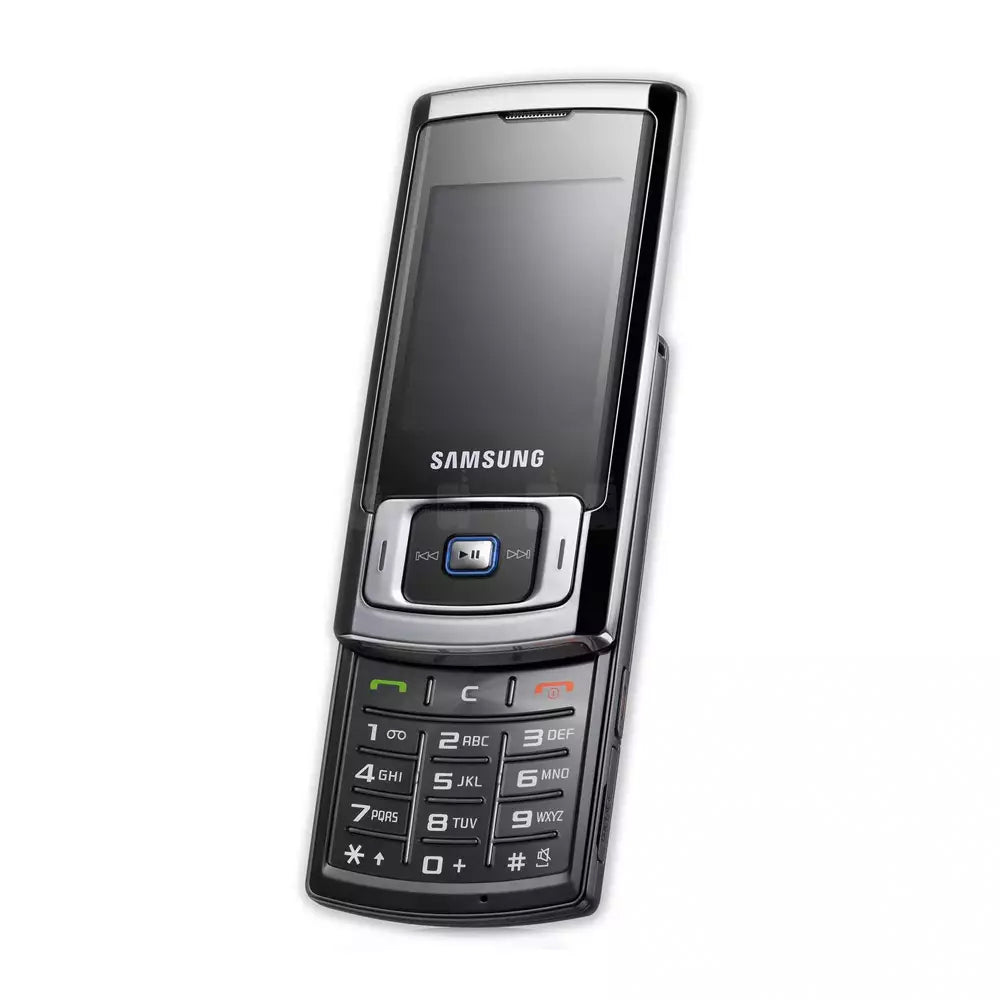 (Pre-Owned, Good) Samsung SGH-F266 Slider Phone With Stainless Build, 2MP Camera (Silver and Black) (90 Days Warranty) (Works Only With Vi SIM Card) + Retro Samsung Eaphones