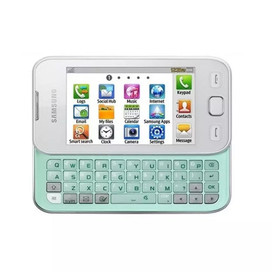 (Pre-Owned, Fair) Samsung Wave 533 With Slider-Out QWERTY Keyboard (Bada OS) (White) (60 Days Warranty) (Has visible scratches and scuffs)