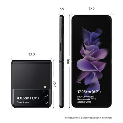 (Pre-Owned) Samsung Galaxy Z Flip 3 5G (Phantom Black, 8GB RAM, 128GB Storage) (Imported Unit)