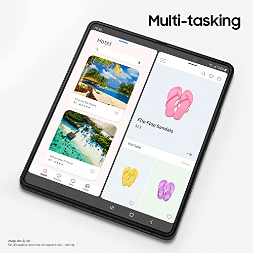 (Pre-Owned) Samsung Galaxy Z Fold 3 5G (12GB RAM, 256GB Storage), Dual (6.2" Outer and 7.6" Inner) Dynamic AMOLED 2X 120Hz Displays (Phantom Black)