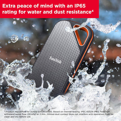 (Open Box) Sandisk Extreme Pro 1TB Portable External SSD, Up to 2000MB/s, USB-C, IP65 Water & Dust Resistant, 3m Drop Protection, Metal Enclosure, PC, Mac & Smartphone Compatible (1TB) (48 Months Warranty)