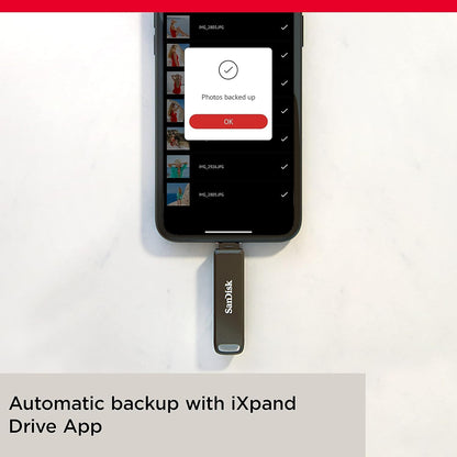 (Open Box Condition) SanDisk iXpand Luxe 128GB For iPhone, iPad Pro, Mac, Windows, Android and Other Devices (Gray)