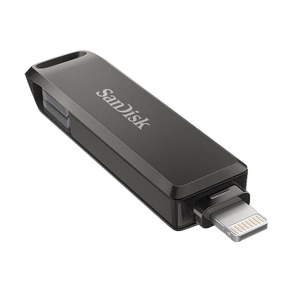 (Open Box Condition) SanDisk iXpand Luxe 128GB For iPhone, iPad Pro, Mac, Windows, Android and Other Devices (Gray)