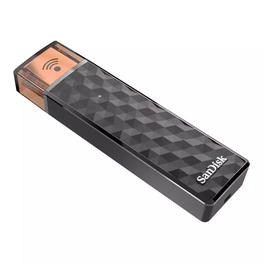 (Pre-Owned, Good) SANDISK Connect Wireless Stick With Wireless File Transfer For Android/iOS (64GB) (Black) (6 Months Warranty)